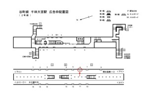 Osaka／Metro（大阪メトロ）　千林大宮駅／谷町線№1-006№006、位置図