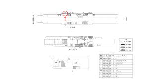 近鉄／針中野駅／／№18駅看板・駅広告、位置図