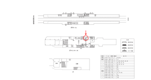 近鉄／針中野駅／／№64駅看板・駅広告、位置図