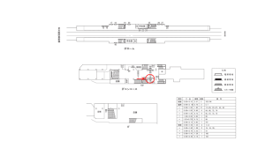 近鉄／針中野駅／／№75駅看板・駅広告、位置図