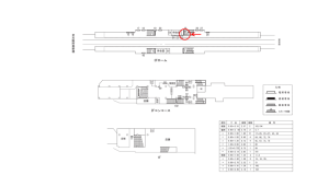 近鉄／針中野駅／／№4駅看板・駅広告、位置図
