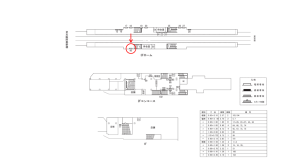 近鉄／針中野駅／／№45駅看板・駅広告、位置図