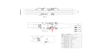近鉄／針中野駅／／№74駅看板・駅広告、位置図