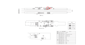 近鉄／針中野駅／／№3駅看板・駅広告、位置図