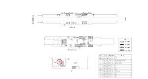 近鉄／針中野駅／／№51駅看板・駅広告、位置図