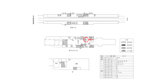近鉄/針中野駅//№65駅看板・駅広告、位置図