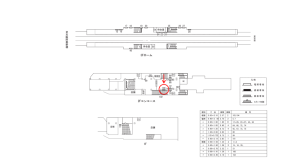 近鉄/針中野駅//№100駅看板・駅広告、位置図