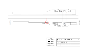 近鉄／坊城駅／／№7駅看板・駅広告、位置図