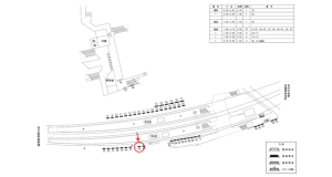 近鉄／古市駅／／№43駅看板・駅広告、位置図