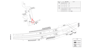 近鉄／古市駅／／№78駅看板・駅広告、位置図