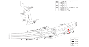 近鉄/古市駅//№96駅看板・駅広告、位置図