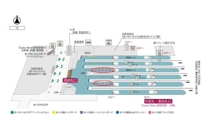 近鉄／大阪阿部野橋駅／あべの橋フラッグ広告、位置図