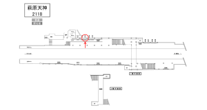 南海／萩原天神駅／／№4103駅看板・駅広告、位置図