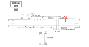 南海／萩原天神駅／／№4108駅看板・駅広告、位置図