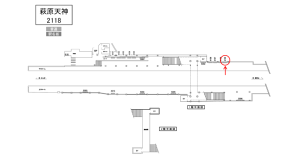 南海/萩原天神駅//№4109駅看板・駅広告、位置図