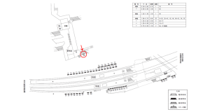 近鉄／古市駅／／№94駅看板・駅広告、位置図