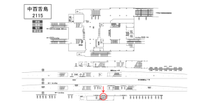 南海／中百舌鳥駅／／№2324駅看板・駅広告、位置図
