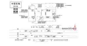 南海／中百舌鳥駅／／№2214駅看板・駅広告、位置図
