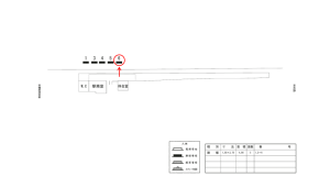 近鉄／葛駅／／№6駅看板・駅広告、位置図