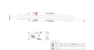 近鉄／河堀口駅／／№3駅看板・駅広告、位置図