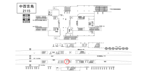 南海／中百舌鳥駅／／№7305駅看板・駅広告、位置図