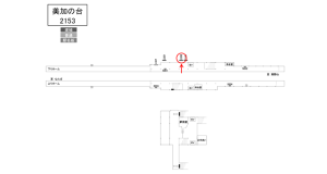 南海／美加の台駅／／№2202駅看板・駅広告、位置図