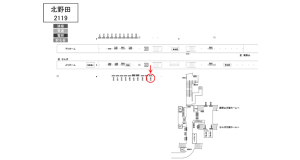 南海／北野田駅／／№2325駅看板・駅広告、位置図