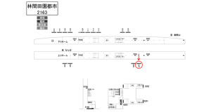 南海／林間田園都市駅／／№2307駅看板・駅広告、位置図