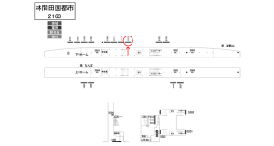 南海／林間田園都市駅／／№1115駅看板・駅広告、位置図