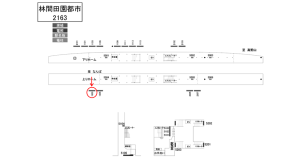南海／林間田園都市駅／／№1303駅看板・駅広告、位置図