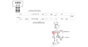 南海/北野田駅//№4506駅看板・駅広告、位置図