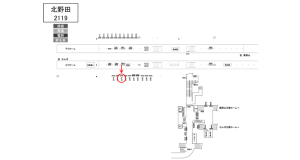南海／北野田駅／／№2318駅看板・駅広告、位置図