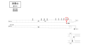 南海／浅香山駅／／№4117駅看板・駅広告、位置図