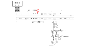 南海／北野田駅／／№2119駅看板・駅広告、位置図