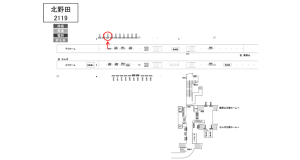 南海／北野田駅／／№2113駅看板・駅広告、位置図