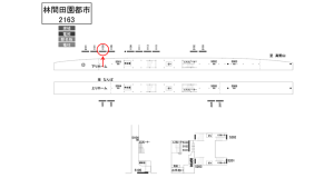 南海／林間田園都市駅／／№1103駅看板・駅広告、位置図