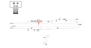 南海／滝谷駅／／№4104駅看板・駅広告、位置図