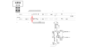 南海／北野田駅／／№7303駅看板・駅広告、位置図
