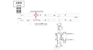 南海／北野田駅／／№7102駅看板・駅広告、位置図