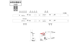 南海／林間田園都市駅／／№5103駅看板・駅広告、位置図