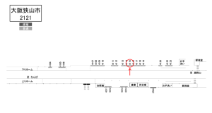 南海/大阪狭山市駅//№4115駅看板・駅広告、位置図
