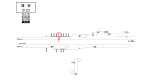 南海／滝谷駅／／№4102駅看板・駅広告、位置図