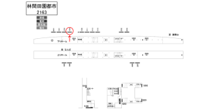 南海/林間田園都市駅//№1105駅看板・駅広告、位置図