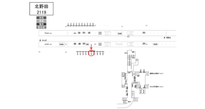 南海/北野田駅//№2321駅看板・駅広告、位置図