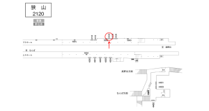南海／狭山駅／／№4122駅看板・駅広告、位置図