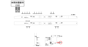 南海／林間田園都市駅／／№5201駅看板・駅広告、位置図