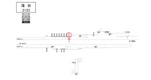 南海／滝谷駅／／№4110駅看板・駅広告、位置図