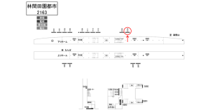 南海／林間田園都市駅／／№2103駅看板・駅広告、位置図