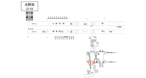 南海／北野田駅／／№6509駅看板・駅広告、位置図