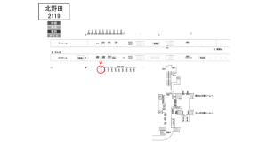南海/北野田駅//№2316駅看板・駅広告、位置図